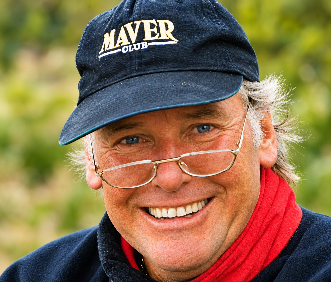 Denis White smiling in his Maver Club cap