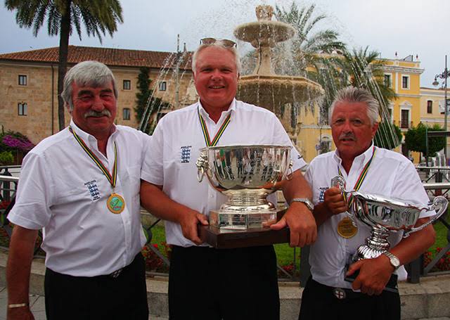 Dick Clegg with Mark Downes during England's international angling years
